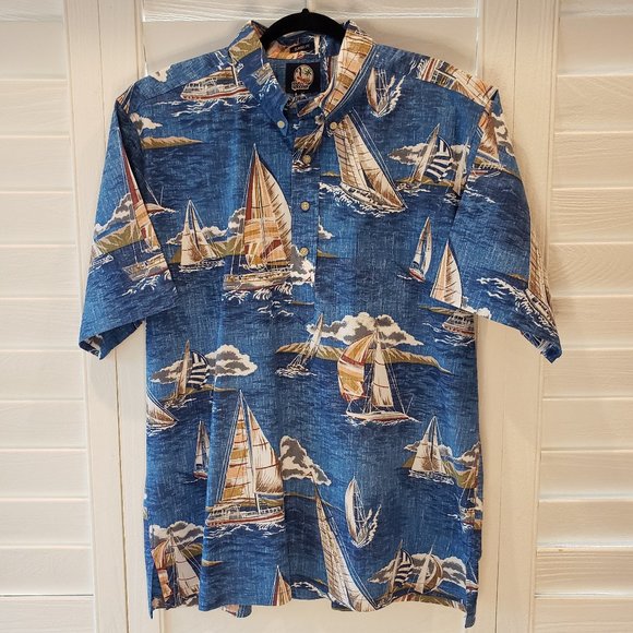 reyn spooner Other - Reyn Spooner - Hawaiian Sailing Shirt - Button Down Collar - Blue - Size XL